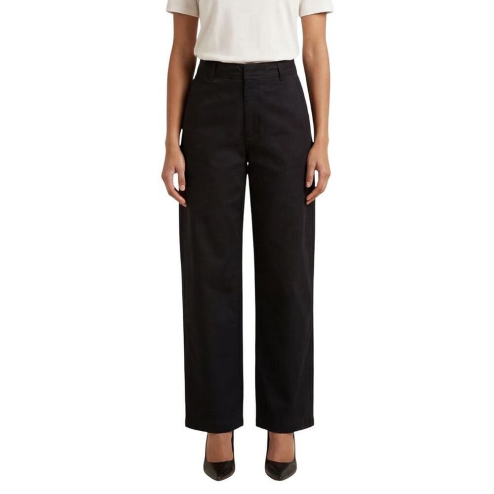 Jacqueline De Yong Black Cotton Casual Women's Pants